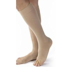 BSN Jobst Opaque Knee High Moderate Compression Stockings Extra-Large, Open Toe, Natural, Latex-free - 1 Pair - Total Diabetes Supply
