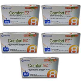 Clever Choice Comfort EZ Pen Needles Short - 31G 8mm 5/16" - BX 100 - Case of 5 - Total Diabetes Supply
