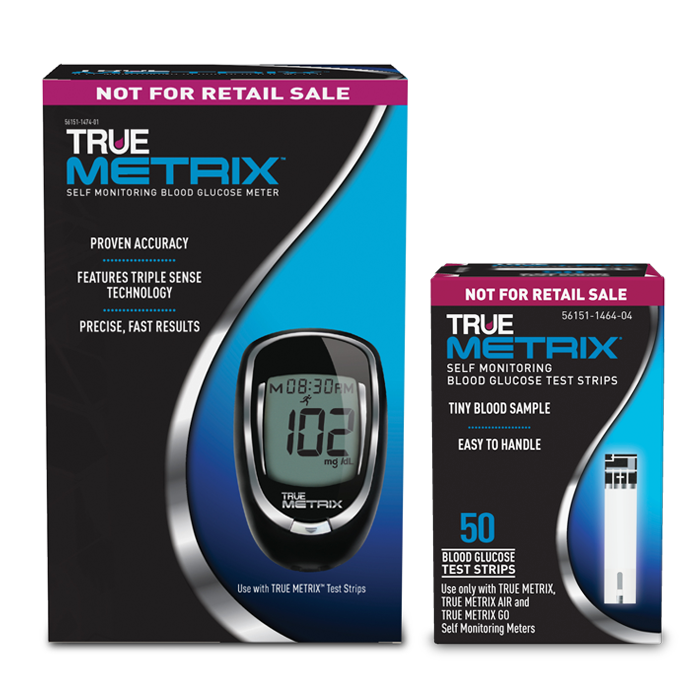 TRUE METRIX Self Monitoring Blood Glucose Meter Kit Combo (Meter and 50 Test Strips)