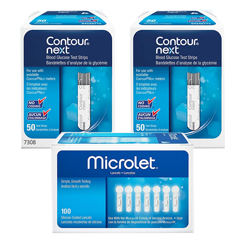 Bayer Contour Next Test Strips 100 ct. & Microlet Lancets 100 ct.