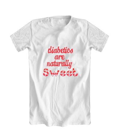 Diabetics Are Naturally Sweet T-Shirt - Candy Cane - Total Diabetes Supply
