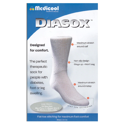 Medicool Diasox® Diabetes Socks - White
