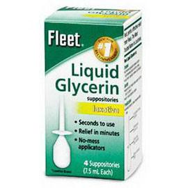 Cb Fleet Company Inc Fleet Liquid Glycerin Suppositories 7-1/2 Ml, Hyperosmotic Laxative, Disposable Applicator - Box of 4 - Total Diabetes Supply
