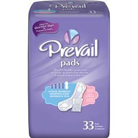Prevail Bladder Control Moderate Pad White, Latex Free 9-1/4" - One pkg of 20 each - Total Diabetes Supply
