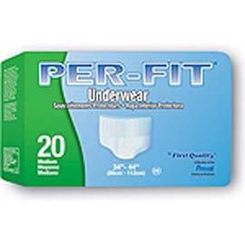 Per-Fit Protective Underwear, Green, Pull Up Style, Medium (34" to 44") - One pkg of 20 each - Total Diabetes Supply
