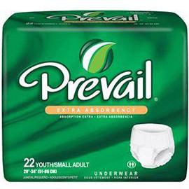 Prevail Youth Protective Underwear, Extra Absorbency, Pull On and Off Design, Small (20" to 34") - One pkg of 22 each - Total Diabetes Supply
