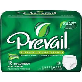 Prevail Super Plus Underwear Small/Medium (34" to 46") - One pkg of 18 each - Total Diabetes Supply
