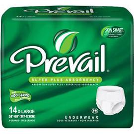 Prevail Super Plus Underwear, XL (58" to 68") - One pkg of 14 each - Total Diabetes Supply
