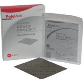 Ferris Polymem Nonadhesive Pad Dressing with Nano-crystalline Silver 6-1/2" x 7-1/2", Nonadherent, High Integrity, Thin Film Backing (15 pcs. per box) - Total Diabetes Supply
