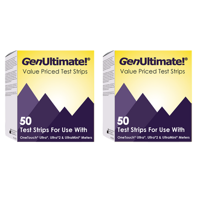 GenUltimate! Test Strips for Use with OneTouch Ultra, Ultra 2, and UltraMini Meters - 100 ct.