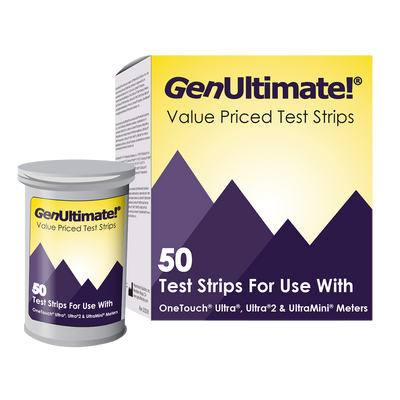 GenUltimate! Test Strips for Use with OneTouch Ultra, Ultra 2, and UltraMini Meters - 100 ct.