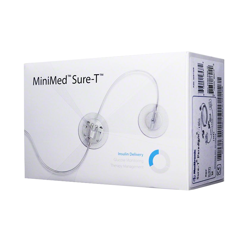 Medtronic Minimed MMT864 Sure-T Infusion Set - 29G 6mm Cannula and 23" Tubing - 10/BX