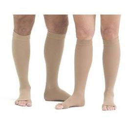 Mediven Plus Knee High Compression Stockings Size 3, Standard, 10 to 30mm Hg Compression, Beige, Open Toe, Unisex, Latex-free - 1 Pair - Total Diabetes Supply
