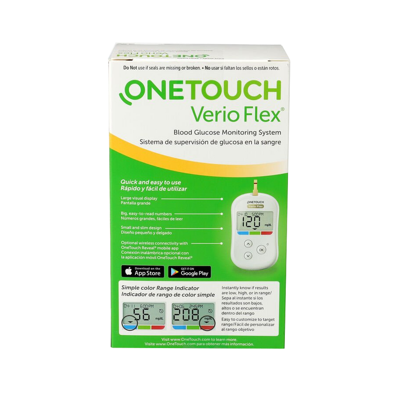Buy OneTouch Verio Flex Glucose Meter Kit For Diabetic Petient Online in  USA at the Best Prices