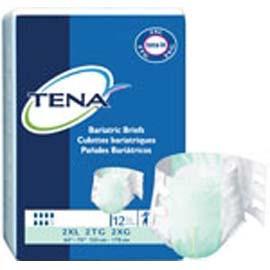 TENA Stretch Ultra Absorbency Brief 2XL, 64" to 70" Waist Size, White - One pkg of 32 - Total Diabetes Supply
