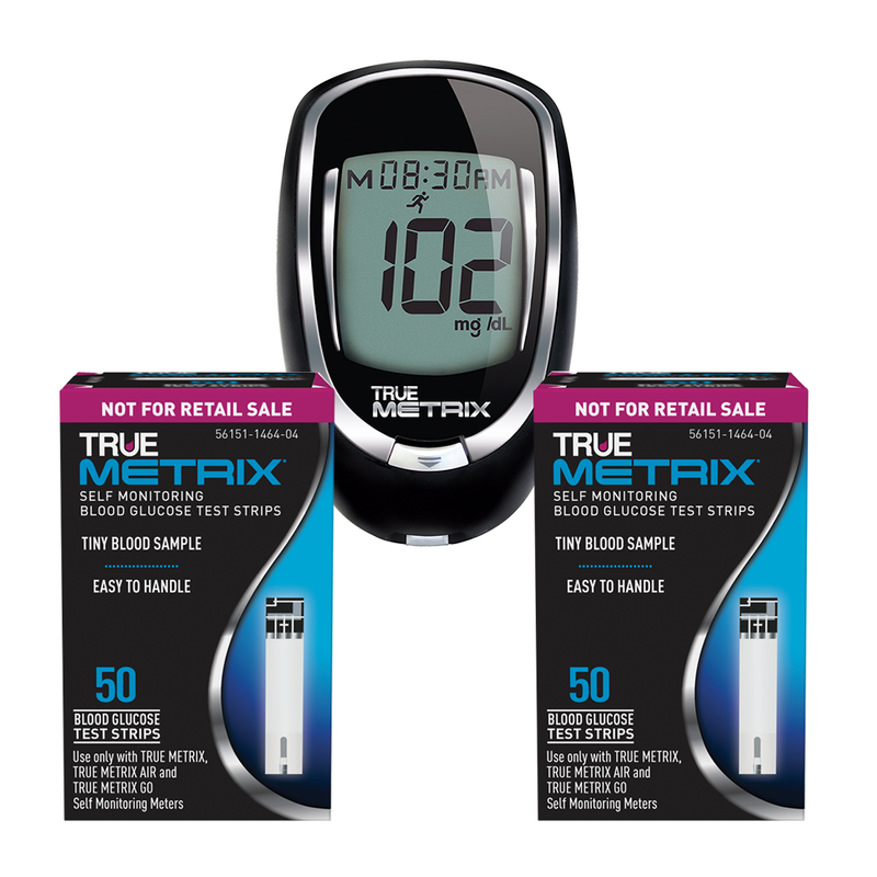 TRUE METRIX Blood Glucose Meter Kit Combo (Meter and 100 Test Strips)