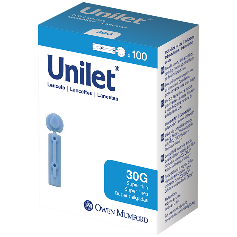 Unilet 30G Super Thin Lancets - 100 ct.