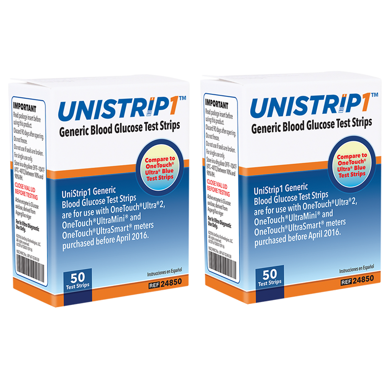 UniStrip Glucose Test Strips - 100ct - Compatible with OneTouch Ultra Meters